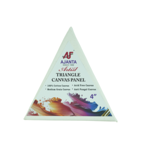 Ajanta Artist Triangle Canvas Panel  | 100% Cotton Acid-Free Primed MDF Canvas Board for Acrylic & Oil Painting
