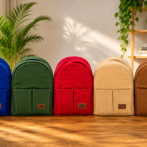 AJANTA Premium Canvas Backpack with Front Pocket | Laptop Backpack | Travel, College & Office Bag